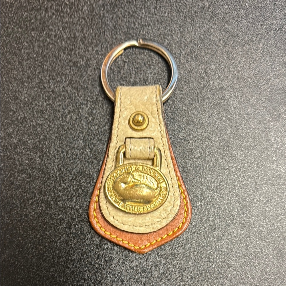 Dooney & Bourke Brown and Gold Keychain